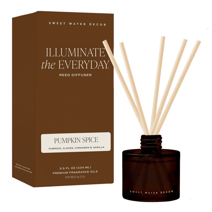 Pumpkin Spice Amber Tinted Glass Jar Reed Diffuser