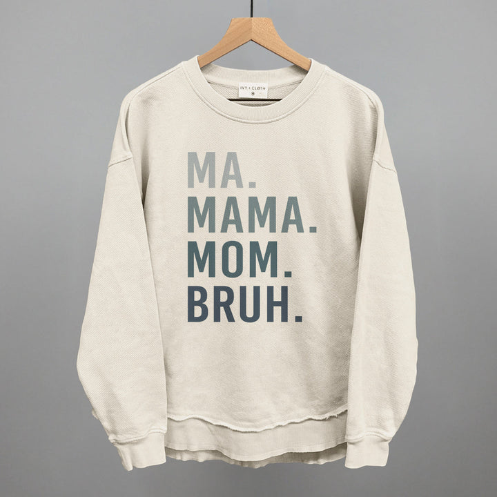 Ma Mama Mom Bruh Blue Gradient Text