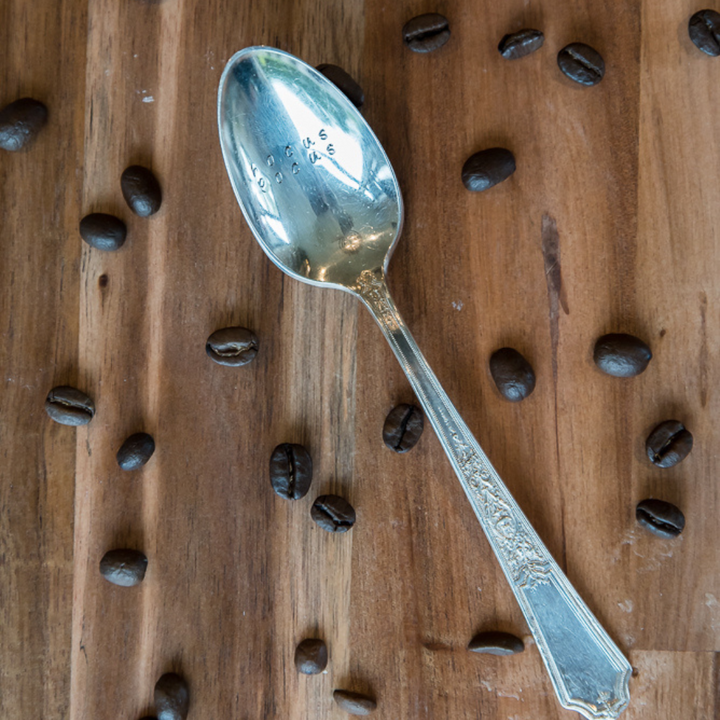 Hocus Pocus Hand Stamped Vintage Coffee Spoon