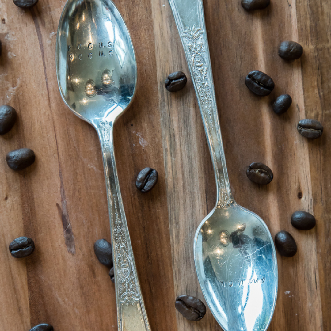 Hocus Pocus Hand Stamped Vintage Coffee Spoon