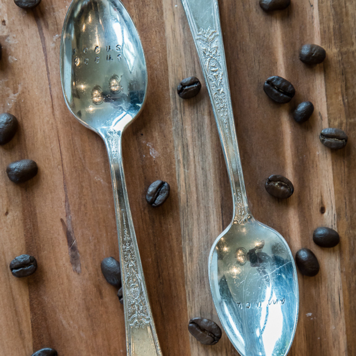 Hocus Pocus Hand Stamped Vintage Coffee Spoon