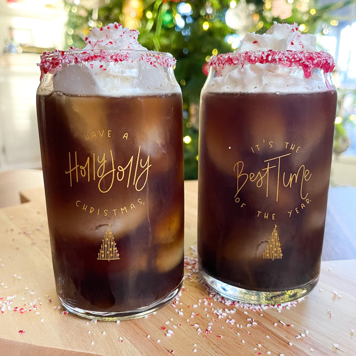 Holly Jolly Can Glasses