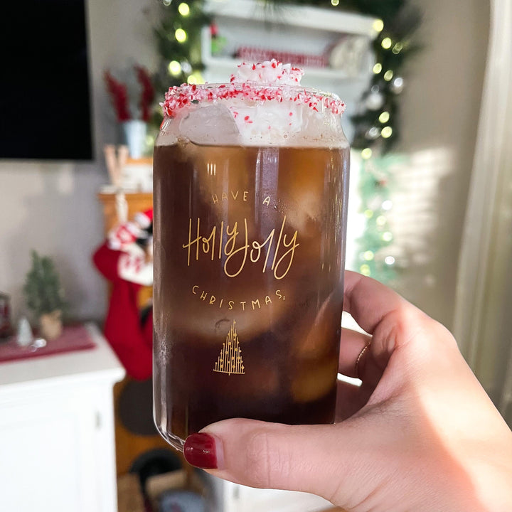 Holly Jolly Can Glasses